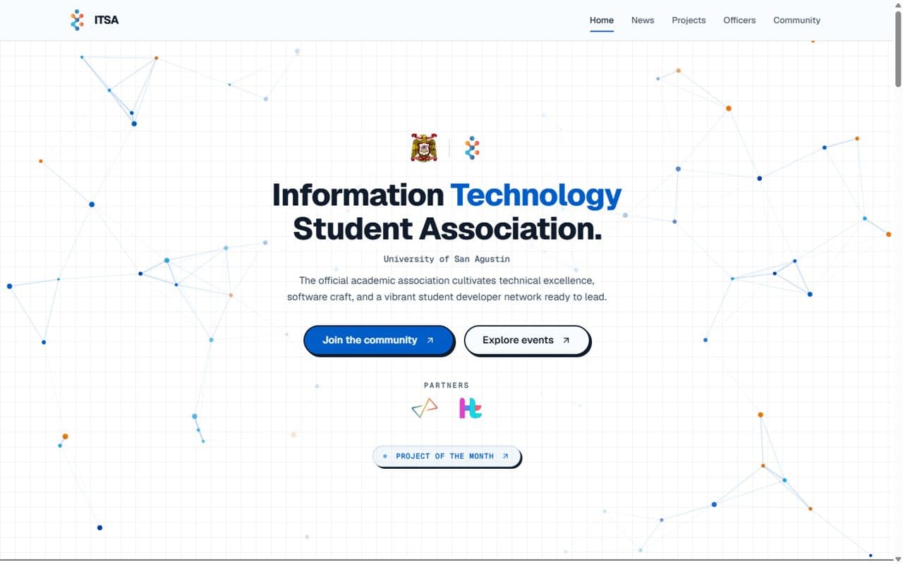 ITSA website home page